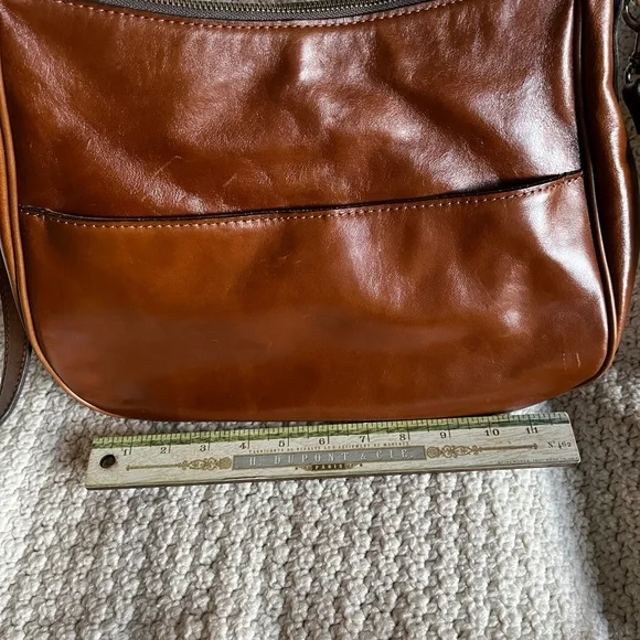 Patricia Nash Athani Leather Shoulder Crossbody Handbag Zip Top - Picture 6 of 10